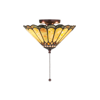 Weissman Stone Semi Flush Mount