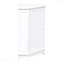 Armoire de coin blanche avec tablettes réglables pour la salle de bain-445994025