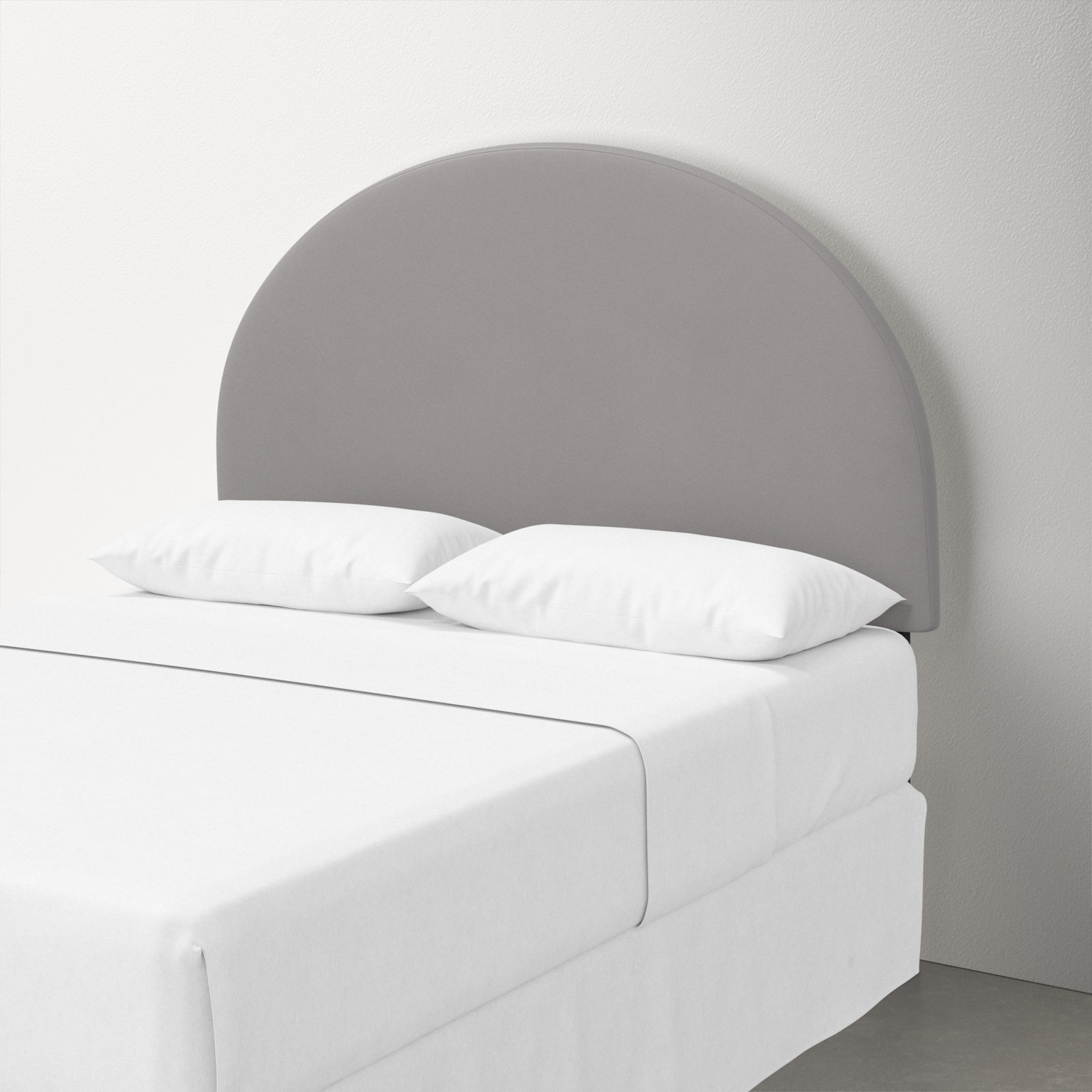 Fabria Upholstered Headboard, Modern Pepper Tweed, King
