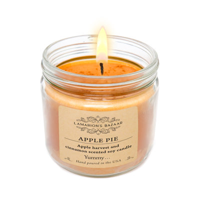 Apple Pie Candle Fragrance - Fruity And Cozy Apple Cinnamon Scented Soy Candle -  LAMARION'S BAZAAR, C12008