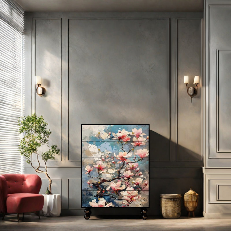 Armoire décorative rétro française légère