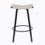Tabourets de bar polyvalents à hauteur de comptoir avec tissage en PVC tissé à la main pour une utilisation intérieure et extérieure