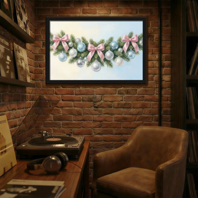 Guirlande de Noël avec boucles et ornements de Noël