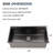 36"L × 19"W Workstation Undermount Stainless Steel Kitchen Sink with Accessories-122286236