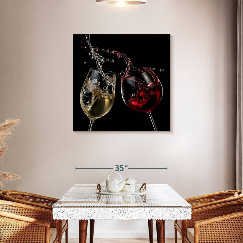 Vin et alcool, forêt, lever du jour sur toile, H 36 po x l 36 po x P 1,25 po