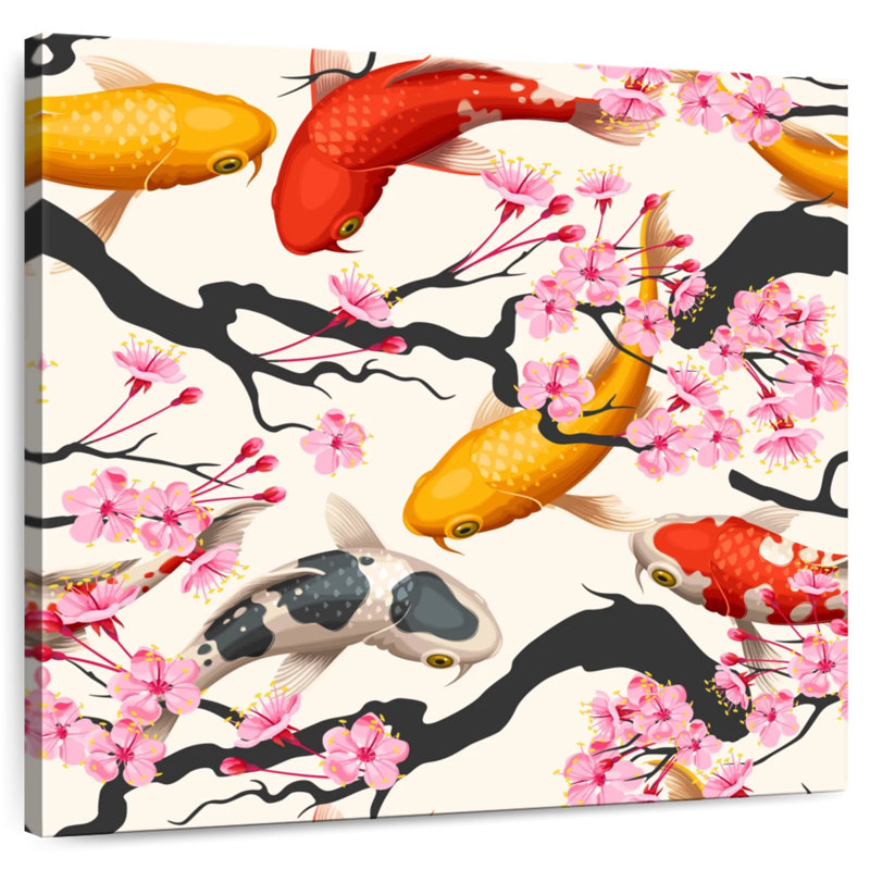 Kerner Japanese Koi Fish, 10" H x 10" W