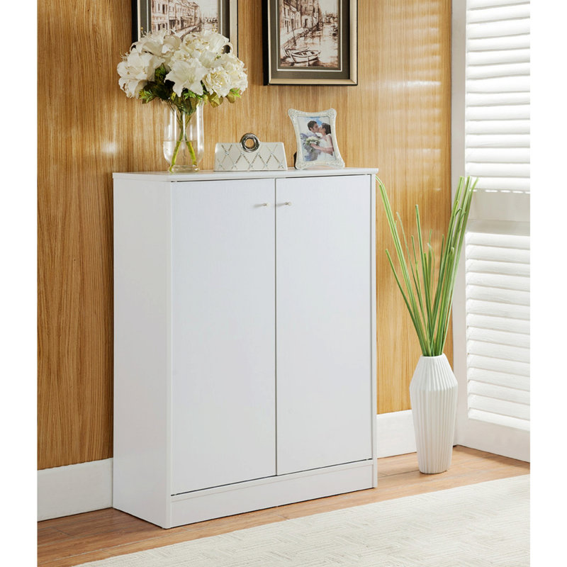 Armoire de rangement pour chaussures avec portes et tablettes de rangement, range-chaussures pour la maison