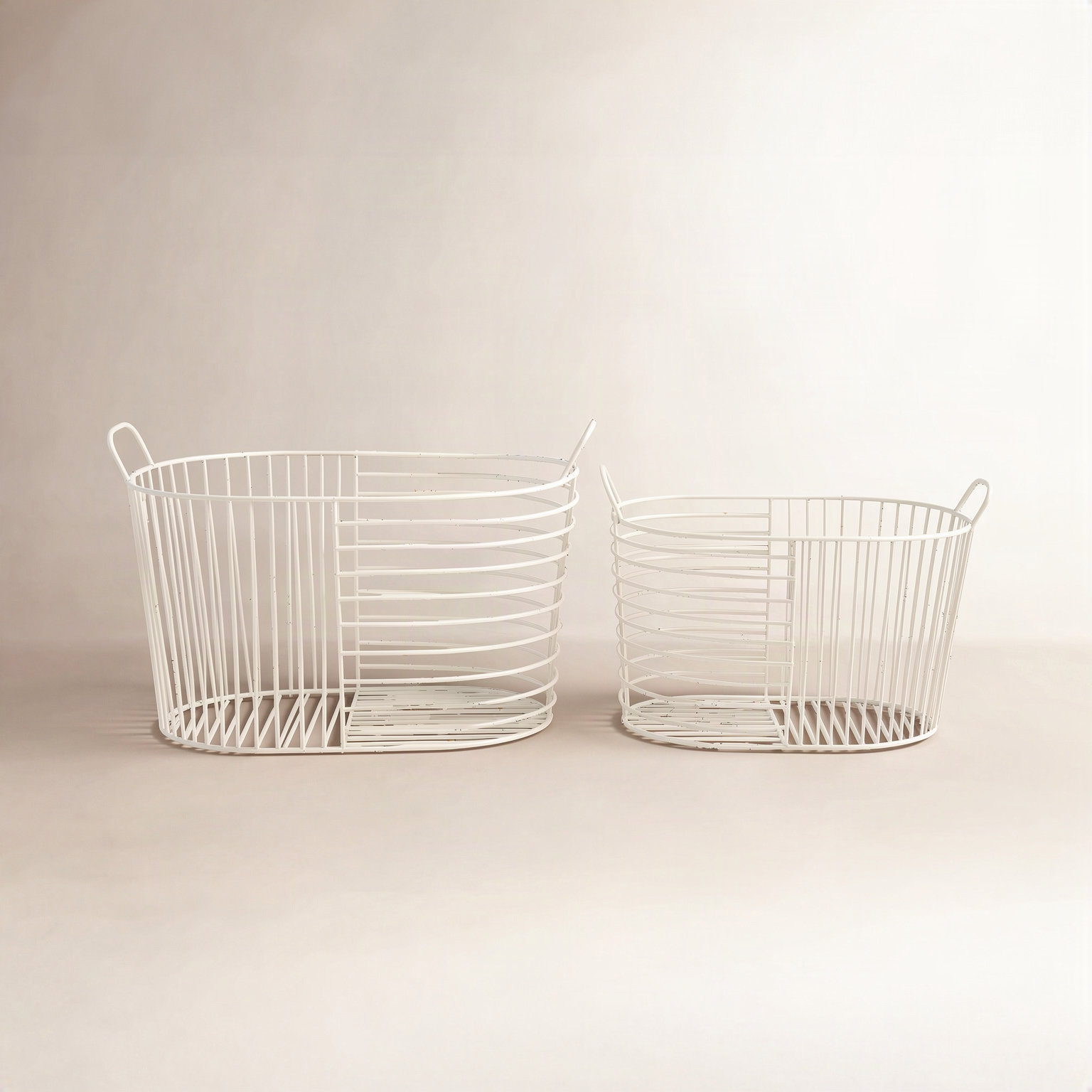Abbie Decorative Basket, 14.15" H x 21.4" W x 12.15" D, Silver