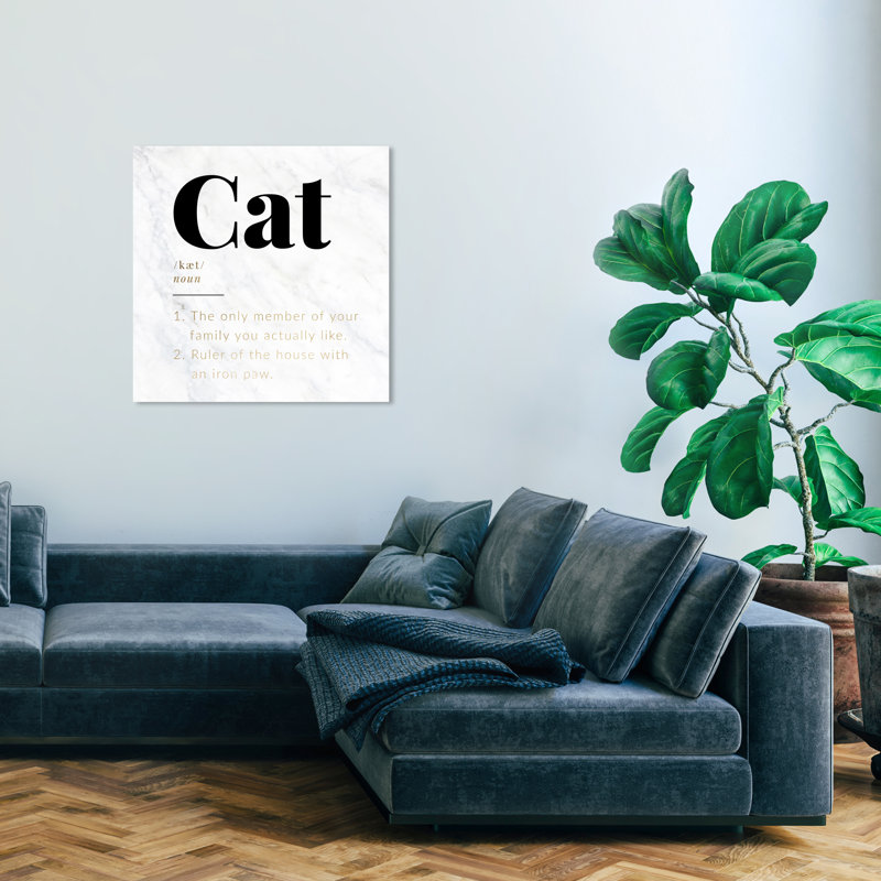 Animaux, définition de chat sur toile Glam Black, H 30 po x l 30 po x P 0,8 po