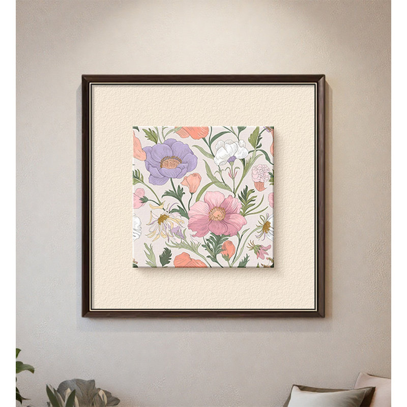 Décoration murale de style français en grès floral rétro style français, H 19,69 po x l 19,69 po x P 1,18 po