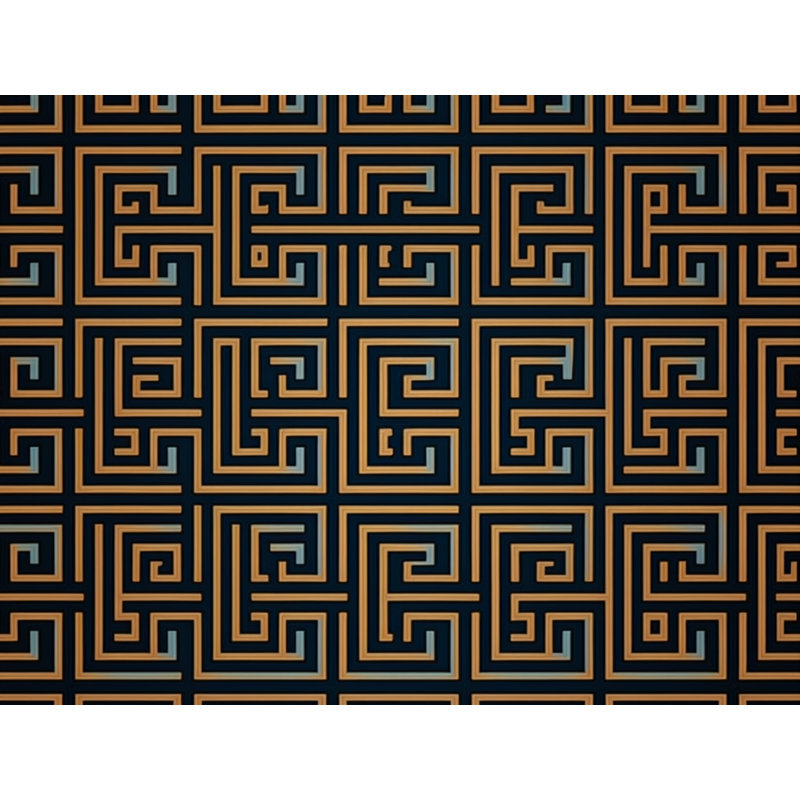 Polyester Comforter, Twin Extra Long Comforter, Brown/Navy Geometric
