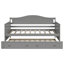 Lit de jour simple en bois avec lit gigogne, canapé-lit pour le salon de la chambre à coucher, gris-1110002844