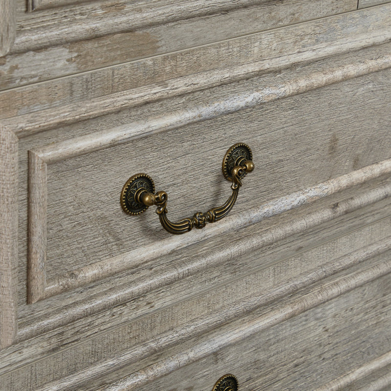 Commode 5 tiroirs pour chambre à coucher, Chêne antique