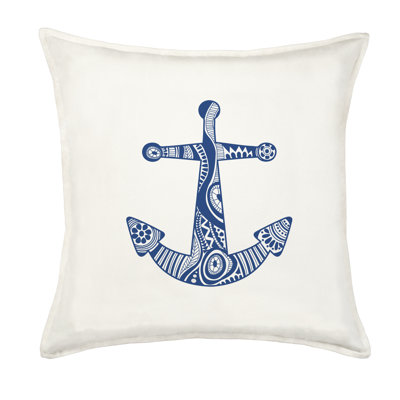 Anchor Cotton Canvas Throw Pillow