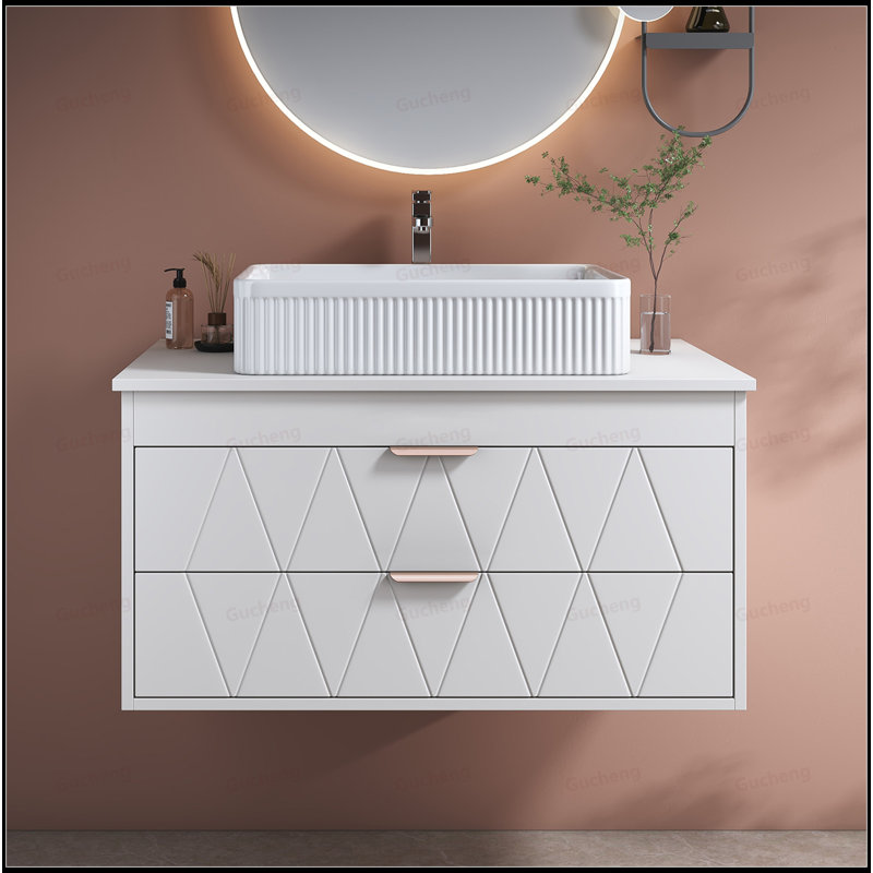 Meuble-lavabo simple 31,5 pouces avec lavabo en céramique