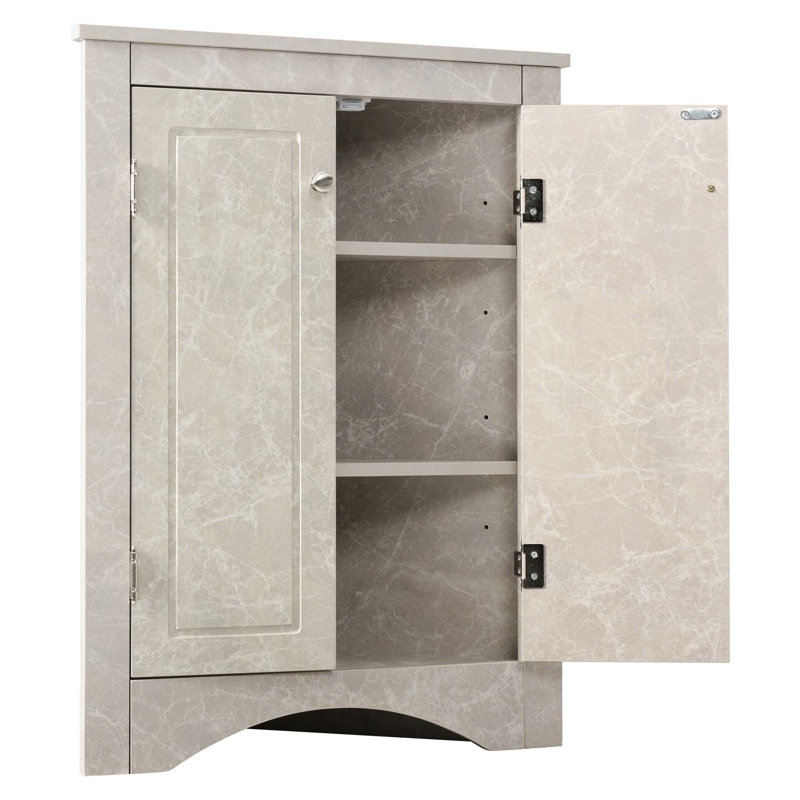 Armoire de rangement Jonme, Marbre blanc