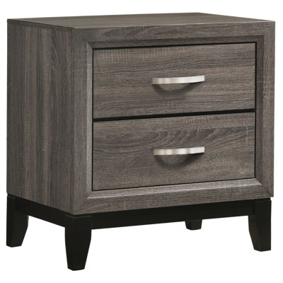 Stephan Grey Oak 2-Drawer Nightstand