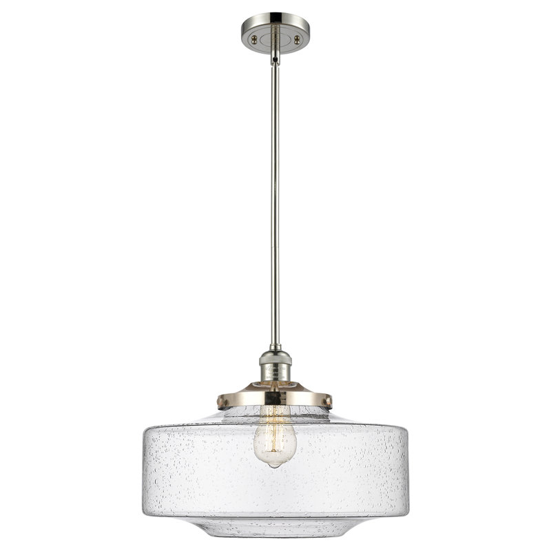Mini-luminaire suspendu à tige lumineuse 12 po Franklin Restoration - Lainee - ampoule non incluse - finition bronze frotté