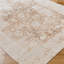 Brown Traditional Washable Rug, Bordered Floral Anti-Slip Rug For Living Room, Dining Room, Bedroom, Kitchen-1319774524