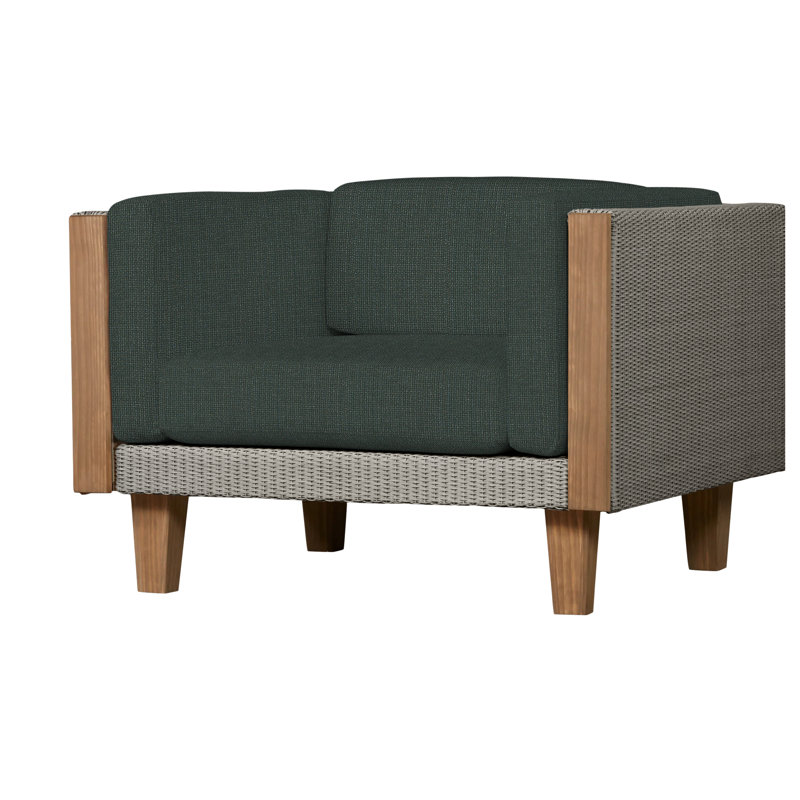 Catalina Outdoor Teak Lounge Chair, Demo Mist, Pewter