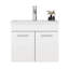 Ensemble de meuble-lavabo mural moderne en MDF blanc brillant