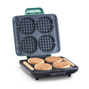Mini Hearts Waffle Maker- Make 9 Heart Shaped Waffles or Pancakes w  Electric Nonstick Waffler Iron- Unique Breakfast for Loved Ones, Kids or  Adults