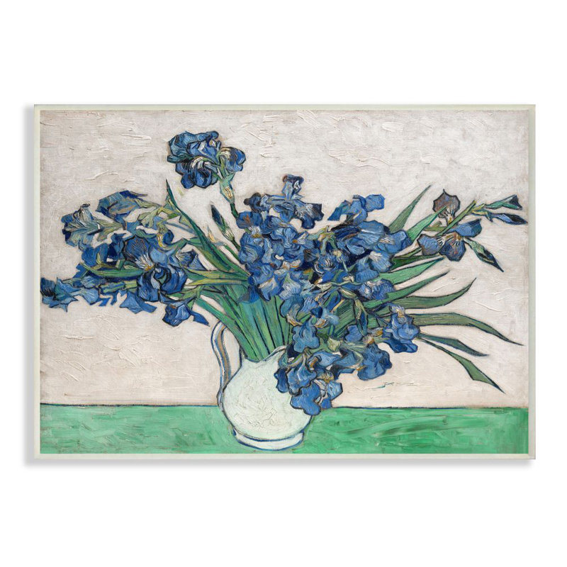 «Flower Pot Blue Green Van Gogh Classical», reproduction d'art, Plaque murale, H 13 po x l 19 po x P 0,5 po