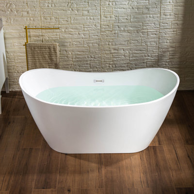 59'' x 28.75'' Freestanding Soaking Acrylic Bathtub