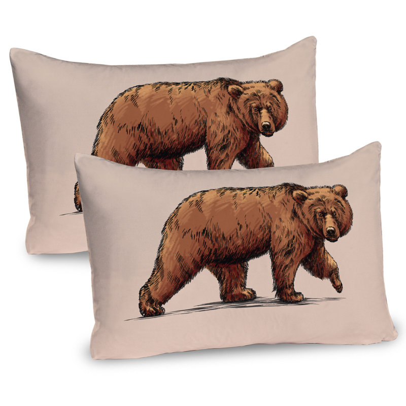 Ensemble de 2 taies décoratives Ambesonne Bear, H 20 po x l 30 po