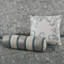 Ensemble de couvre-lit 5 pièces en jacquard avec coussins grand sarcelle-117539269
