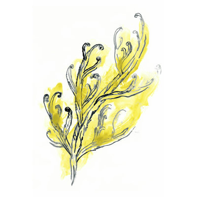 Citron Sea Kelp III by June Erica Vess - Wrapped Canvas Painting