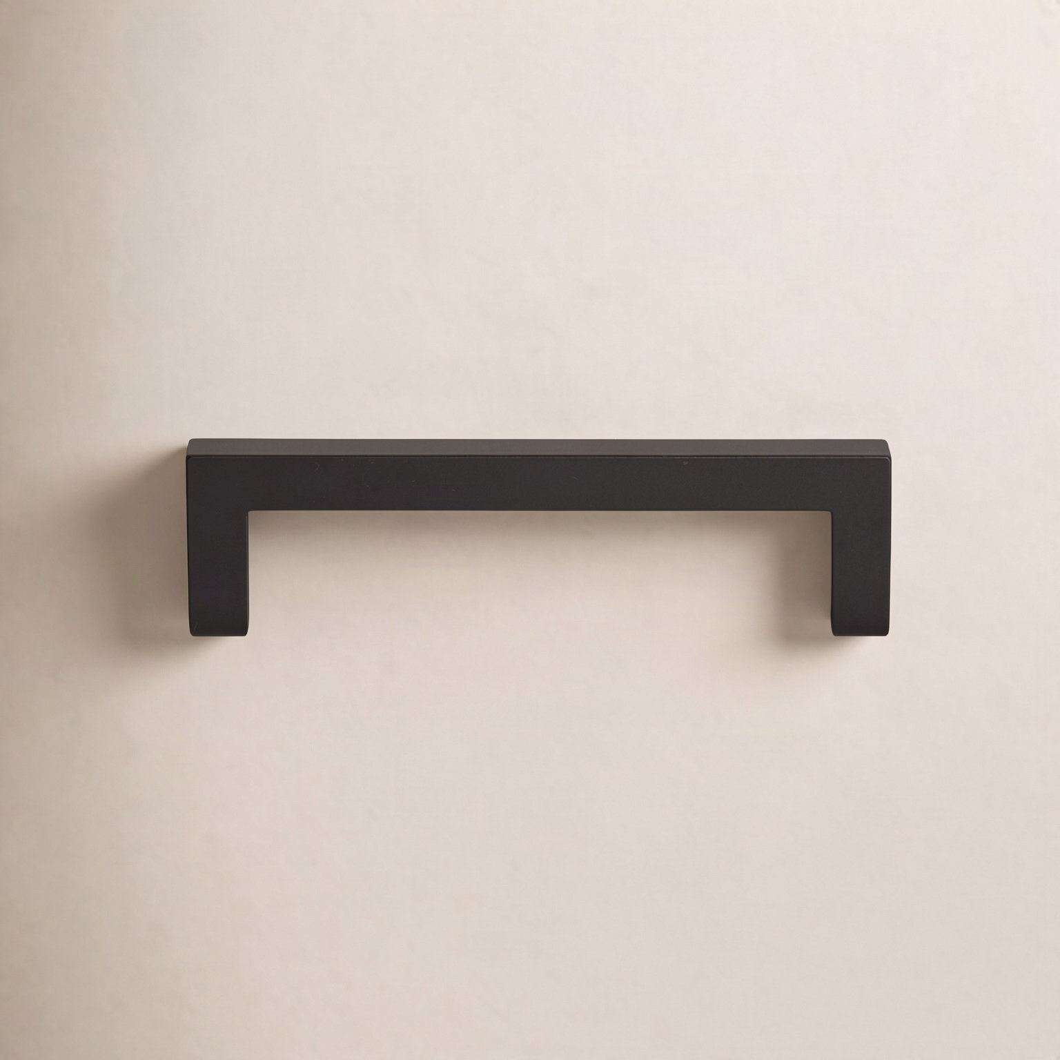 Kingston Solid Square Bar Cabinet Pull, 5 1/16", Matte Black