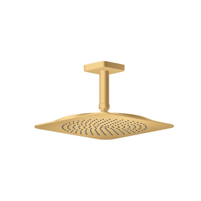 AXOR Citterio C Showerhead 270 Square 1-Jet Ceiling Connection, 2.5 GPM, Gold