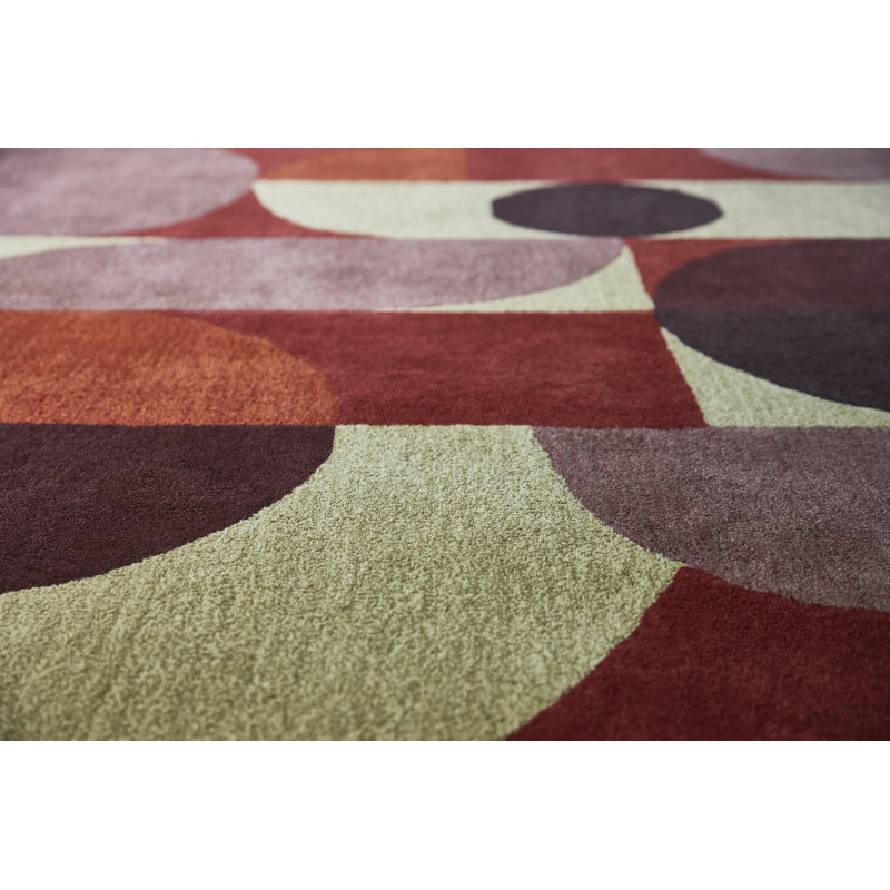 Decor Handmade Wool Geometric Area Rug, Rectangle 9' x 12'