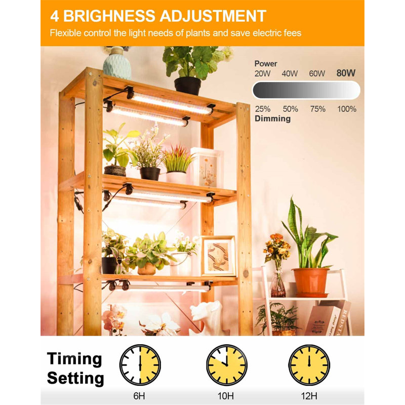 Multi-Colored Dimmable LED Grow Light Strips with Timer