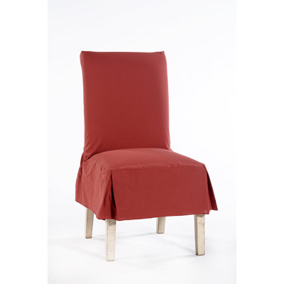 Cotton Duck Dining Chair Slipcover Short