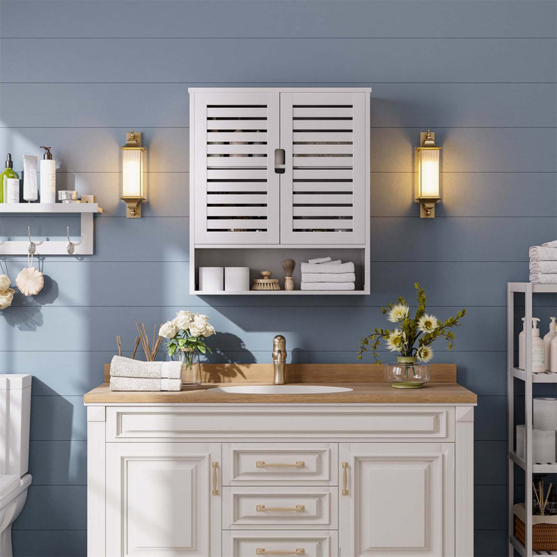 Aaleeyah Wall Mounted Required Bathroom Cabinet, White