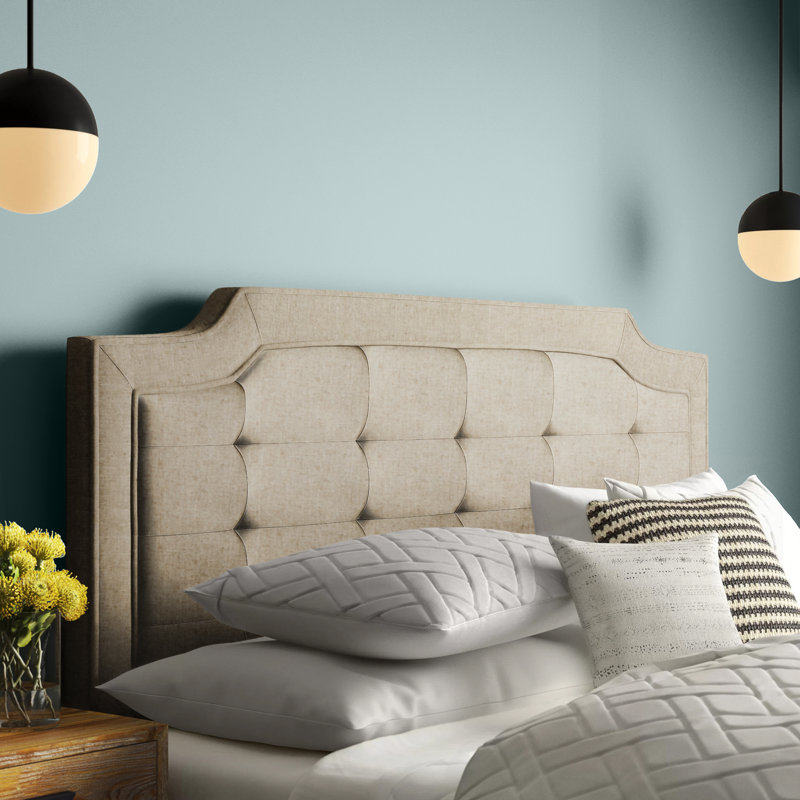 Tête de lit en tissu d'ameublement Findlay, Très grand, Lin chanvre