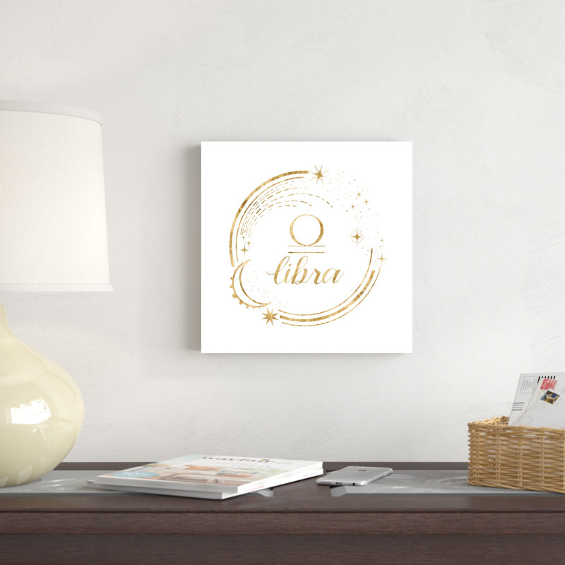 «Gilded Astrology VII» par Grace Popp, impression sur toile tendue, H 12 po x l 12 po