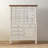 Retro White Solid Wood Accent Cabinet