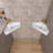 22.44" W X 16.56" D Wall-Mounted Corner Bathroom Sink Triangle Wall Hung Ceramic Sink RV Floating Vessel Sink with Integrated Overflow in White
