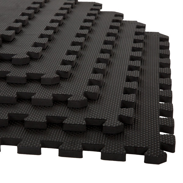 FlooringInc Black Anti-Vibration 1/2 Thick Washer/Dryer Rubber Mats, Two  Mats