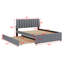 Lit plateforme tapissier avec lit gigogne-147892203