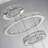 Galaxy 6-Ring LED Crystal Chandelier - Chrome