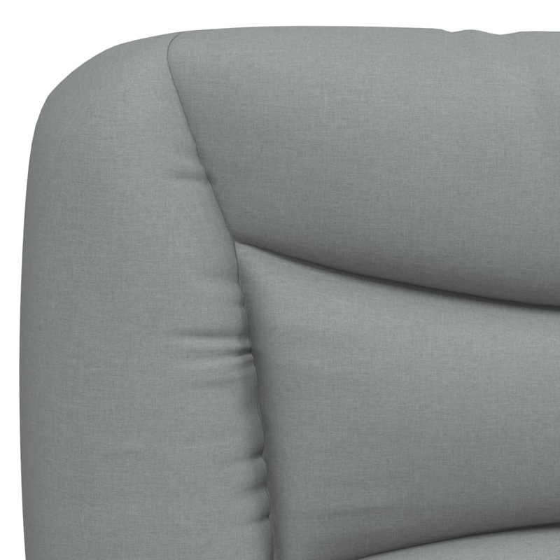 vidaXL Headboard Cushion Hvar Light Grey 137 cm Fabric, Full, Light Gray