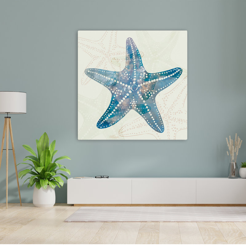 Étoile de mer blanche, art côtier, H 48 po x l 48 po