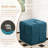 Ottoman Foot Rest Soft And Comfortable Ottoman Square Corduroy Woven Design Sofa Stool-1443352004