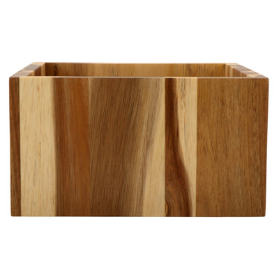 WB-955-GA – 9.5" Square Wood Riser For Acrylic Juice / Beverage Dispenser, 5" Tall (Fits DISP-3)