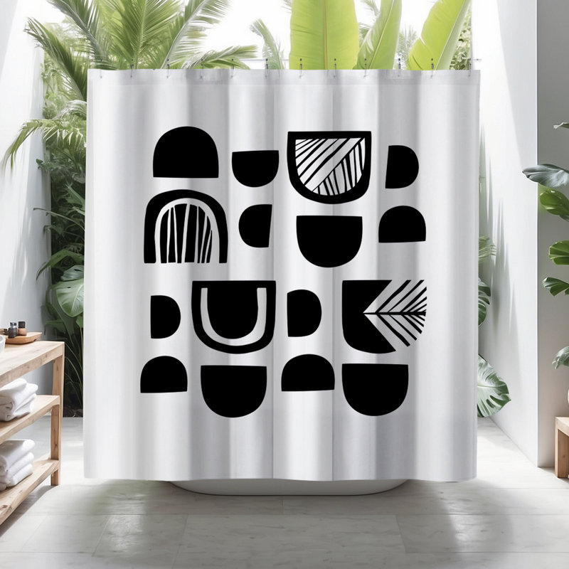 Coco Shower Curtain, Black