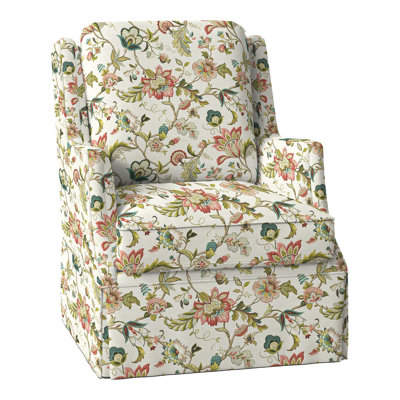 Savannah Linen Boucle Swivel Wingback Chair